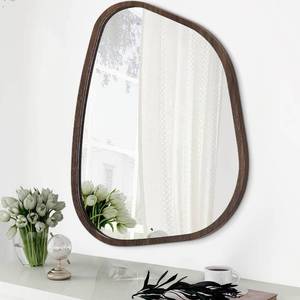 lot 1694 image: Irregular Asymmetrical Wall-Mounted Mirror, VanityDressing, 20x16, Brown