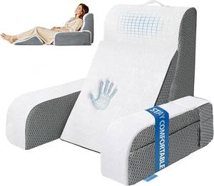 lot 1698 image: Kayfia Reading Pillow 10-in-1 Back Pillow with Gel Memory Foam, 19 White