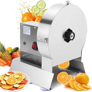 lot 1705 image: $140 Commercial Vegetable & Fruit Slicer, ElectricManual, 0-10mm Adjustabl