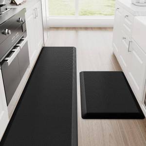 lot 1707 image: $80 StepRite 2-Pc Cushioned Anti-Fatigue Kitchen Mats Non-Slip Waterproof B