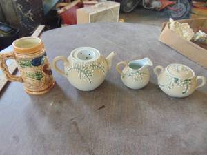 lot 4859 image: Teapots and Stein