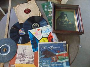 lot 4887 image: RecordsAlbums and Painting