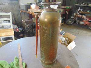lot 4900 image: Brass fire extinguisher