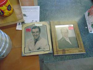 lot 4933 image: Pair of Framed Pictures - old Movie Stars
