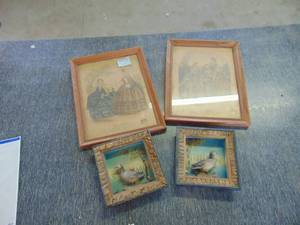 lot 4958 image: Duck Shadow Boxes and Vintage Pictures