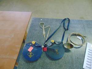 lot 4965 image: Pair of Cub Scout Canteens and Horn