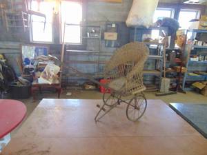 lot 4967 image: Wicker Baby Buggy