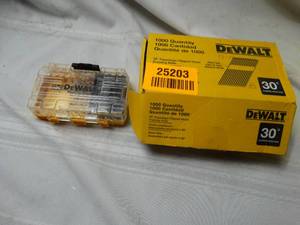 lot 25203 image: DEWALT drill bits and DEWALT Clipped Head Framing Nails