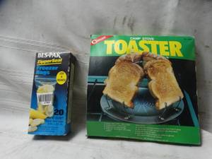 lot 27897 image: Vintage freezer bags Vintage Camp Stove Toaster