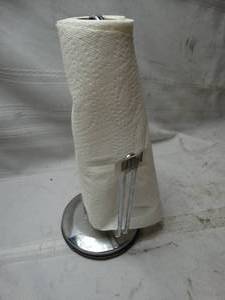 lot 27873 image: Paper towel holder and paper towels stainless steel