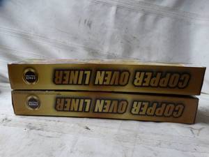lot 27892 image: Copper oven liner 2-2 pack