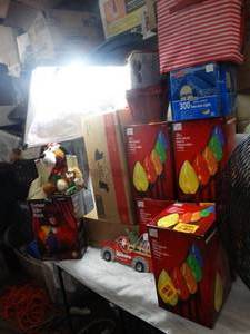 lot 26270 image: Lot Of Christmas Decor and items (includes christmas tree and everything pictured)