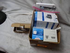 lot 26273 image: Misc. lot of medical supplies blood pressure monitor face masks