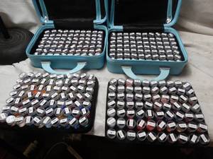 lot 26237 image: Hard shelled Suit cases (2) filled with Diamond Painting Diamonds