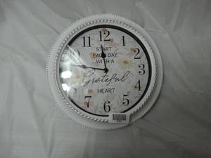 lot 27947 image: White grateful wall clock