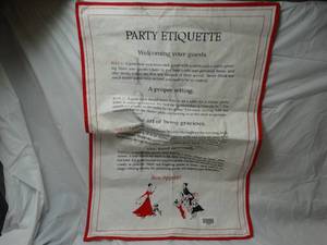 lot 27949 image: party etiquette fabric wall decoration