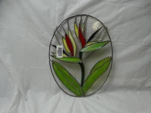 lot 27955 image: Stained glass art decoration (hanging)