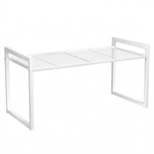 lot 37 image: BlisXybion Cabinet Organizer 14.8W 44 LBS Load Capacity Heavy Duty Kitchen Pantry Shelf Counter Countertop Storage Rack - Retail $16