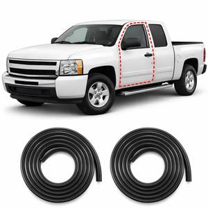 lot 48 image: Front Door Weather Stripping for 2007-2014 Chevy Silverado 1500 2500HD 3500HD, GMC Sierra 1500 2500HD 3500HD, Driver & Passenger Side Replacement, 2 Pack - Retail $60