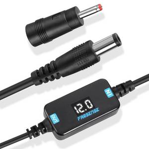 lot 101 image: FARSENSE USB DC 5V to 12V Step Up Power Cable(3FT),USB C to DC 12V Adapter with DC Jack 5.5 x 2.5mm(Compatible with 5.5 x 2.1) and 3.5 x 1.35mm, Boost Converter Supports Voltage Display - Retail $10