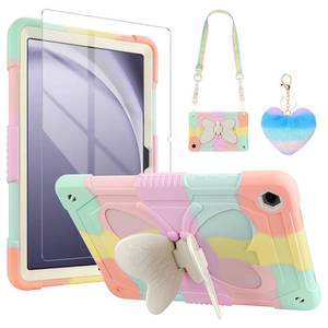lot 107 image: WESADN for Samsung Galaxy Tab A9 Plus Case 11 InchGalaxy Tab A11 Plus Case 5g 2025 2023 with Screen ProtectorButterfly KickstandLanyardKeychainPencil Holder Kids Heavy Duty Cover, Rose Gold - Retail $25