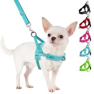 lot 108 image: SlowTon No Pull Small Dog Harness and Leash Set, Puppy Soft Vest Harness Neck & Chest Adjustable, Reflective Lightweight Harness & Anti-Twist Pet Lead Combo for Small Medium Dogs (BL-Front Clip,XS) - Retail $18