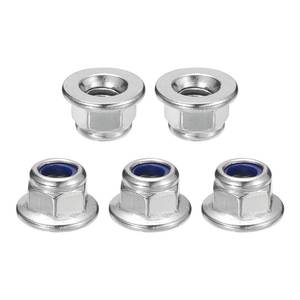 lot 119 image: uxcell M5x0.8mm Flange Nylon Insert Lock Nuts, 30Pcs 304 Stainless Steel Hex Lock Nuts Self Locking Nuts for Industrial Construction Fasteners, Silver - Retail $8
