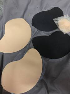 lot 122 image: Cmojsk Adhesive Invisible Backless Nipple Covers,2 Pair BlackBeige - Retail $6,594