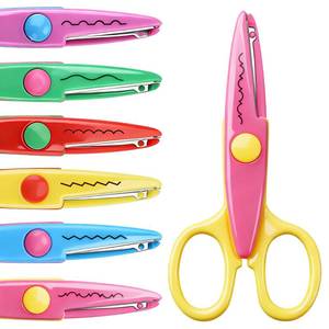 lot 140 image: 6pcs craft scissors, craft scissors decorative edge for Scrapebook��School, fancy scissors with Stamp Edge, Fine Zigzag, Castle, Wide Zigzag, Scallop, Ripple - Retail $10