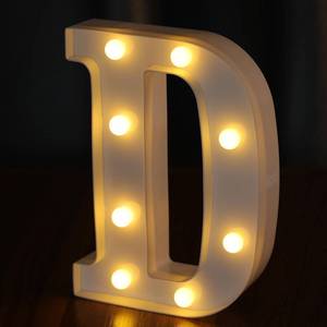 lot 154 image: IFDGCTK Light Up Letters, Led Letter Lights 26 Alphabet, Decorative Lighted Letter, Battery Powered Led Marquee Letters for Party, Bar, Night Light, Home Decor(D) - Retail $8