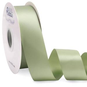 lot 157 image: Ribbli Sage Green Satin Ribbon Double Faced Satin 1-12 Inch x Continuous 50 Yards-Spring Moss Ribbon for Gift Wrapping Crafts Wedding Decoration Bows Bouquet Floral Arrangement - Retail $16
