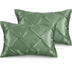 lot 170 image: P Pothuiny 2 Pcs Pintuck Satin Pillowcase Queen with Envelope Closure - Retail $8