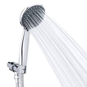 lot 200 image: High Pressure Handheld Shower Head Briout 5-Settings Powerful Water Spray Shower Head against Low Pressure Water Flow with Stainless Hose and Adjustable Mount - Retail $15