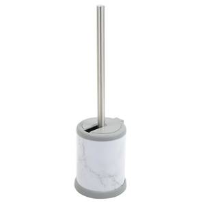 lot 211 image: Bath Bliss Toilet Brush and Holder  Self Closing Lid  360 Degree Brush Head  Bathroom Cleaning  Compact Size  Storage and Organization  Marble - Retail $13