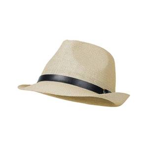 lot 225 image: Straw Fedora Hat for Men Women Short Brim Panama Trilby Hat Sun Summer Beach Hat with Belt Buckle - Retail $36