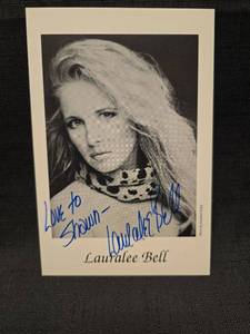 lot 3753 image: Lauralee Bell Signed Black and White Promo Photo