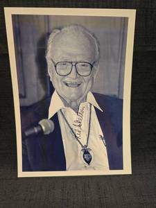 lot 3758 image: Red Skelton Signed Black and White Photo