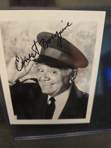 lot 3759 image: Ernest Borgnine Signed  Black & White Photo