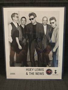 lot 3762 image: Huey Lewis & The News Signed 8x10 Promo Photo