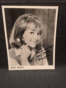 lot 50987 image: Janet Waldo Signed 8x10 Black and White Promotional Photo - Judy Jetson Inscription