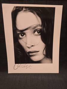 lot 50991 image: Signed Black and White Portrait Photo - Female Celebrity Autograph