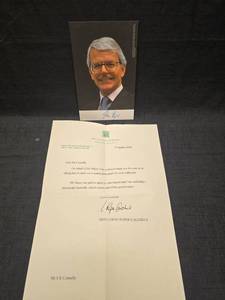 lot 50996 image: John Major Signed Photograph with House of Commons Letter