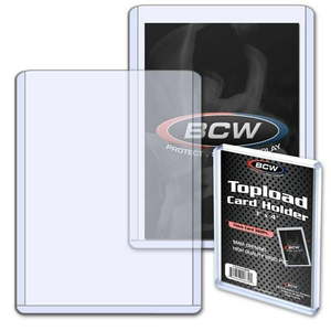 lot 60355 image: 1 BCW 3x4 9mm Topload holder 360 pt Extra Thick Relic Jersey Cards