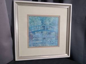 lot 60362 image: Framed Print Japanese Garden Bridge Water Landscape 5270