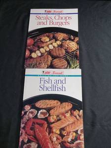 lot 60363 image: Weber & Sunset Grill By The Book 2-Book Set Steaks Chops Burgers Fish Shellfish