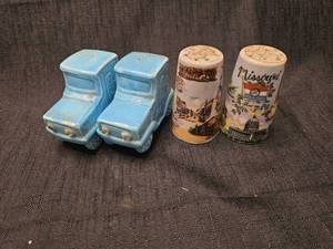 lot 50135 image: Ceramic Salt and Pepper Shaker Collection with Car and Souvenir Sets