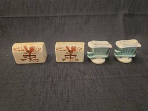 San Francisco Cable Car Salt and Pepper Shakers with Rooster mailbox salt and pepper shaker Set