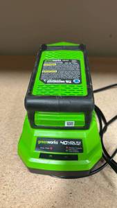 lot 34 image: Greenworks 40V Lithium Battery Charger 29462
