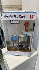 lot 37 image: SS Home & Office Mobile File Cart LetterLegal Size Two-Shelf