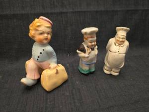 lot 5594 image: Chef and Cook Salt and Pepper Shaker Set